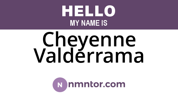 Cheyenne Valderrama