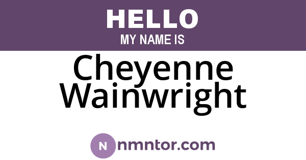 Cheyenne Wainwright
