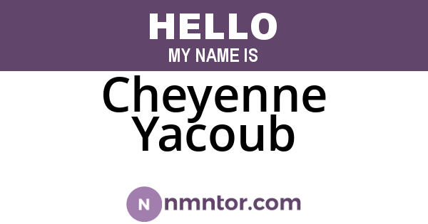 Cheyenne Yacoub