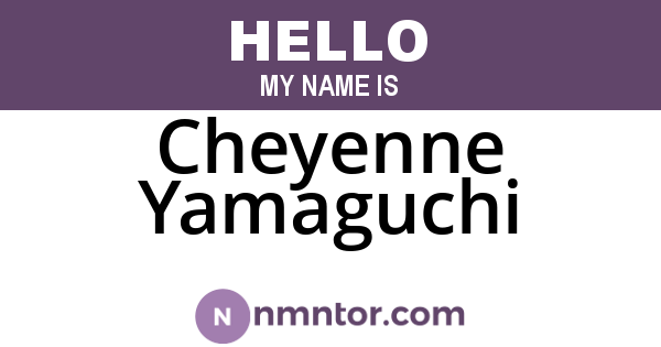 Cheyenne Yamaguchi