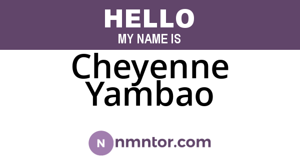 Cheyenne Yambao