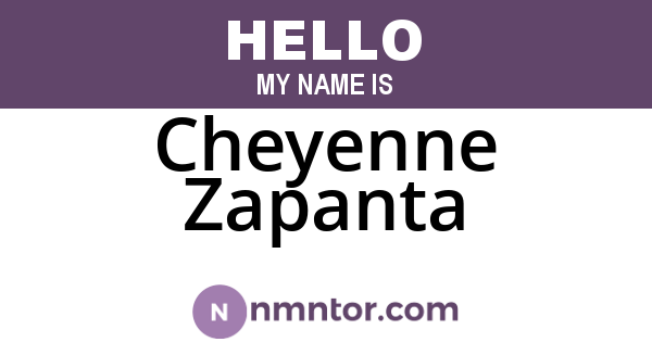 Cheyenne Zapanta