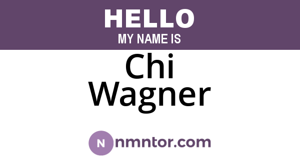 Chi Wagner