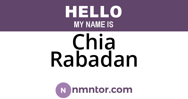 Chia Rabadan