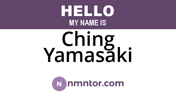 Ching Yamasaki