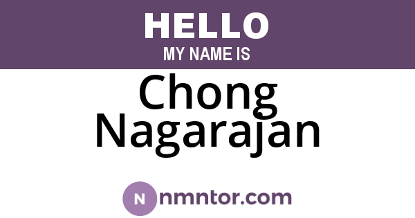 Chong Nagarajan