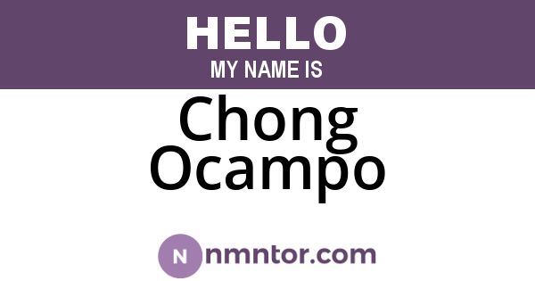 Chong Ocampo