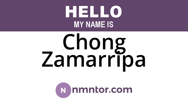 Chong Zamarripa