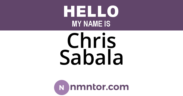 Chris Sabala