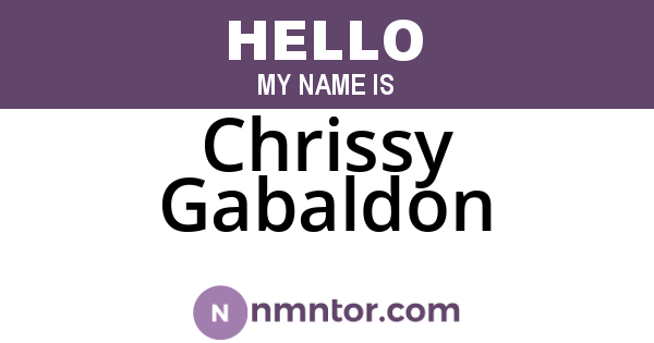 Chrissy Gabaldon