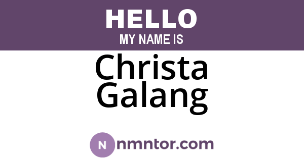 Christa Galang