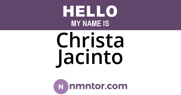 Christa Jacinto