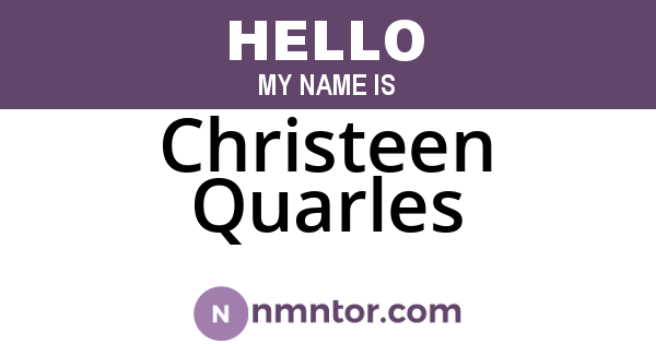 Christeen Quarles