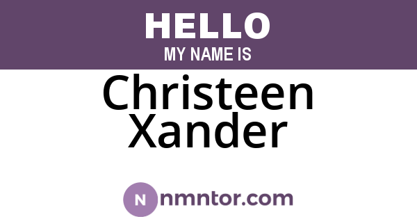 Christeen Xander