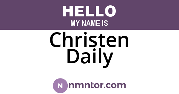 Christen Daily