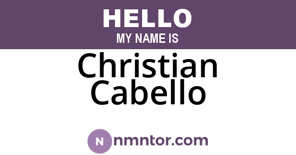 Christian Cabello