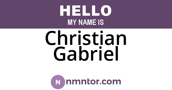 Christian Gabriel