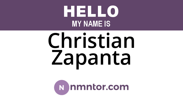 Christian Zapanta