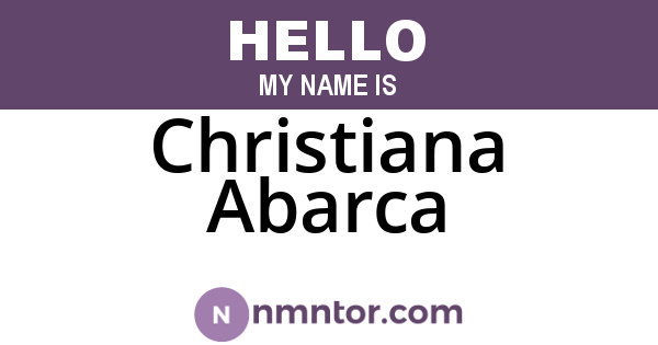 Christiana Abarca