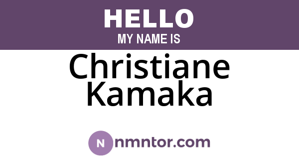 Christiane Kamaka