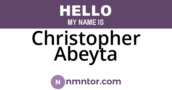 Christopher Abeyta