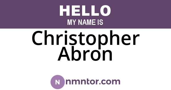 Christopher Abron