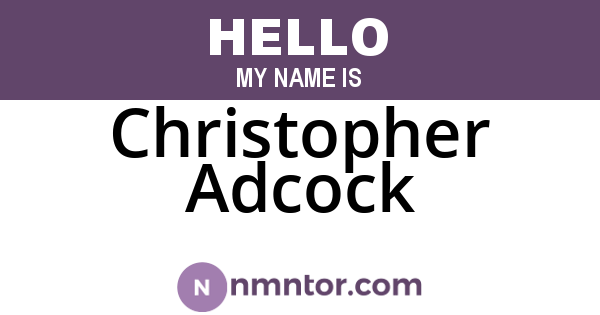 Christopher Adcock