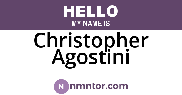 Christopher Agostini