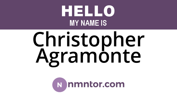Christopher Agramonte