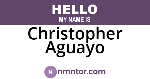 Christopher Aguayo