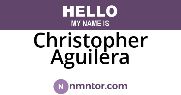 Christopher Aguilera