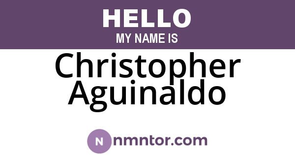 Christopher Aguinaldo