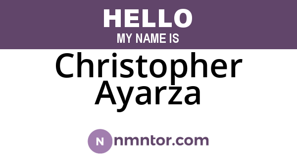Christopher Ayarza