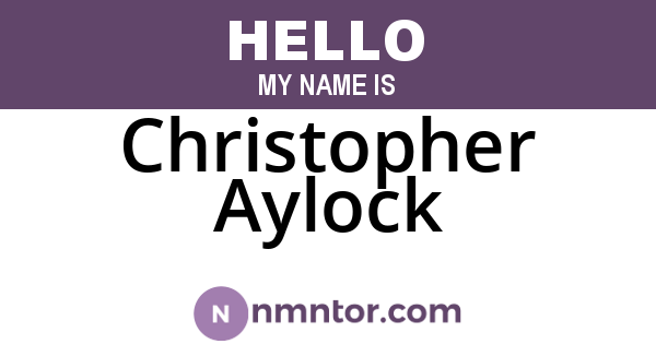 Christopher Aylock