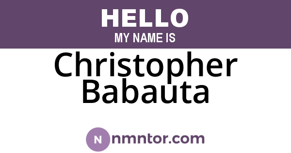 Christopher Babauta