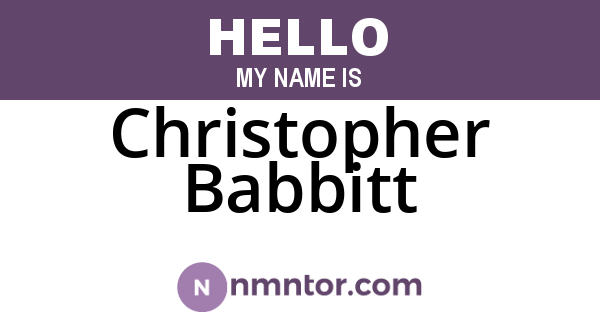 Christopher Babbitt