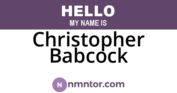 Christopher Babcock