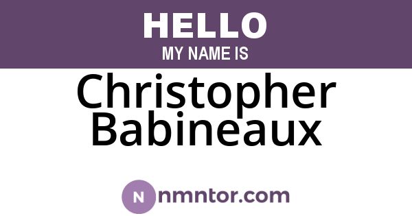 Christopher Babineaux