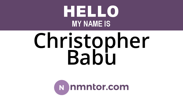 Christopher Babu