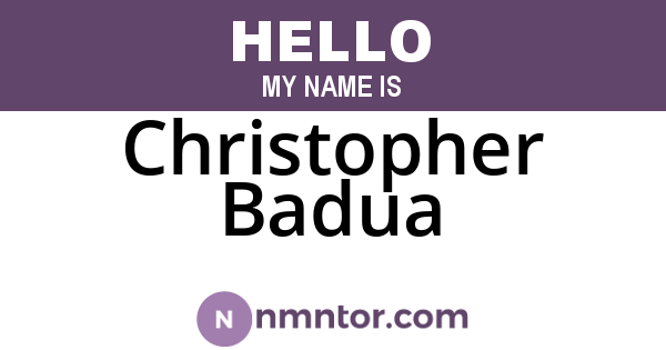 Christopher Badua