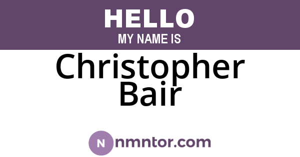 Christopher Bair