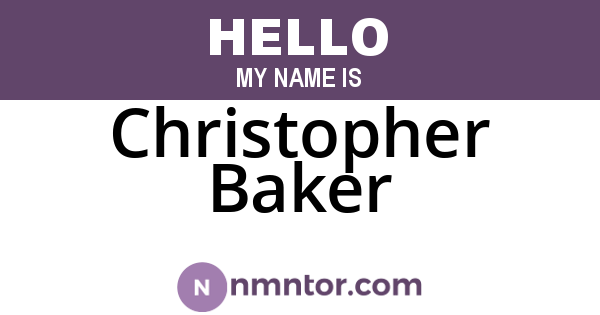 Christopher Baker
