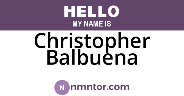 Christopher Balbuena