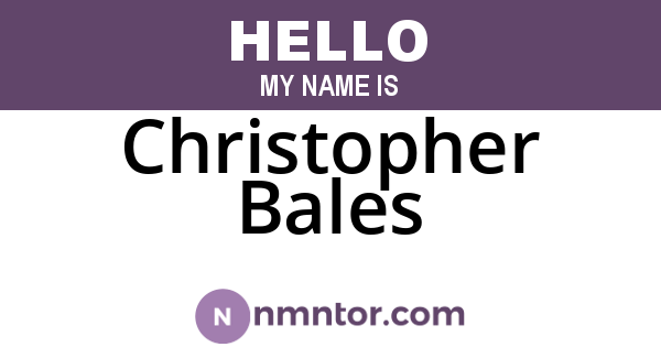 Christopher Bales