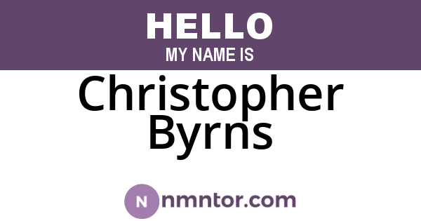 Christopher Byrns