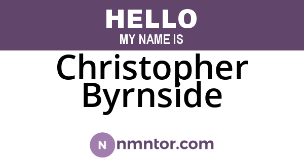 Christopher Byrnside