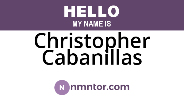 Christopher Cabanillas