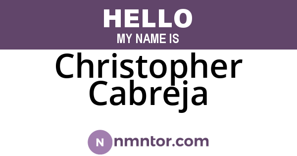Christopher Cabreja