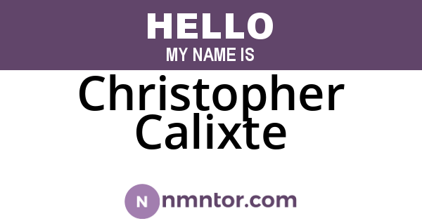Christopher Calixte