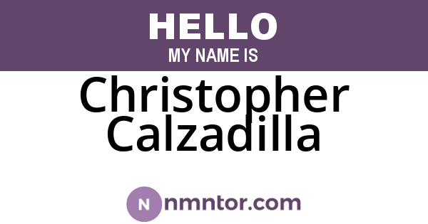 Christopher Calzadilla